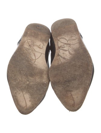 Roger Vivier Leather Crystal Embellishments Mules