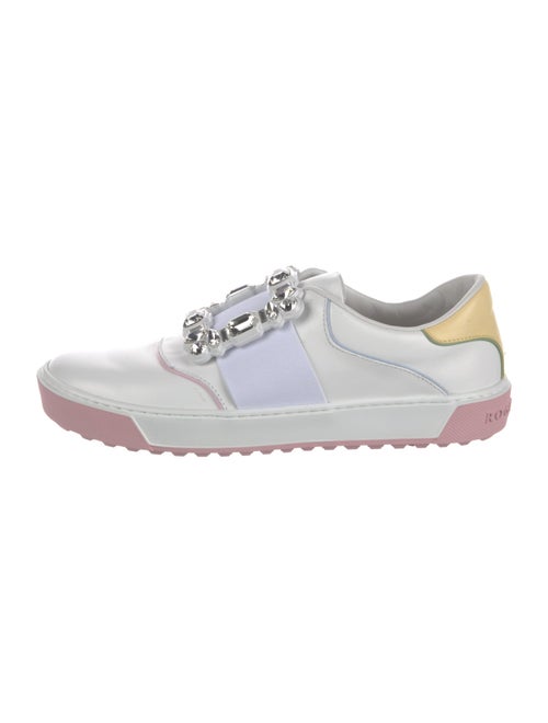 Roger Vivier Leather Colorblock Pattern Sneakers