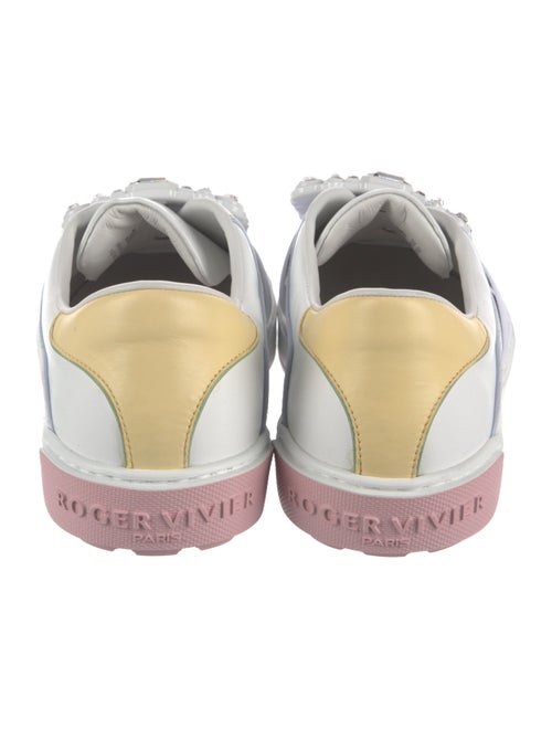 Roger Vivier Leather Colorblock Pattern Sneakers