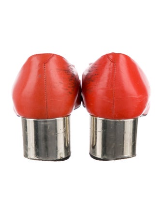 Roger Vivier Leather Colorblock Pattern Pumps