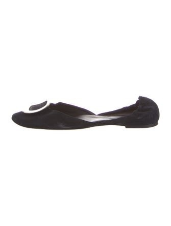 Roger Vivier Suede D'Orsay Flats