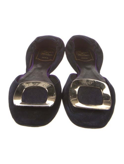 Roger Vivier Suede D'Orsay Flats