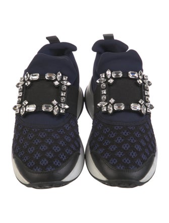 Roger Vivier Mesh Crystal Embellishments Sneakers