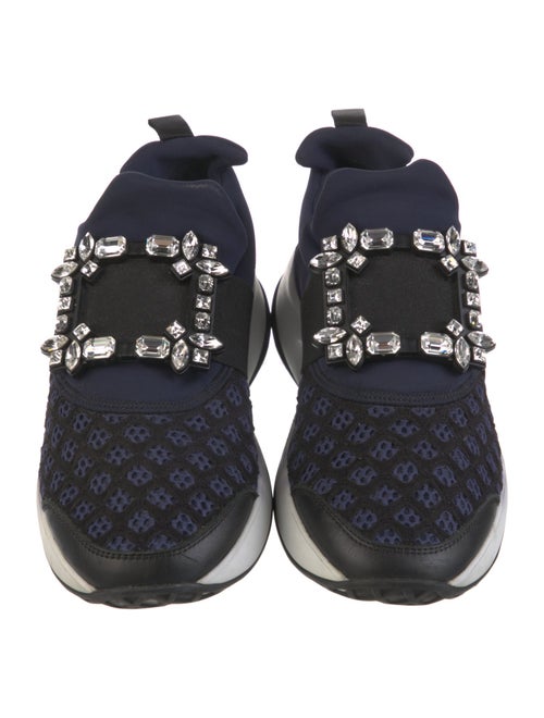 Roger Vivier Mesh Crystal Embellishments Sneakers