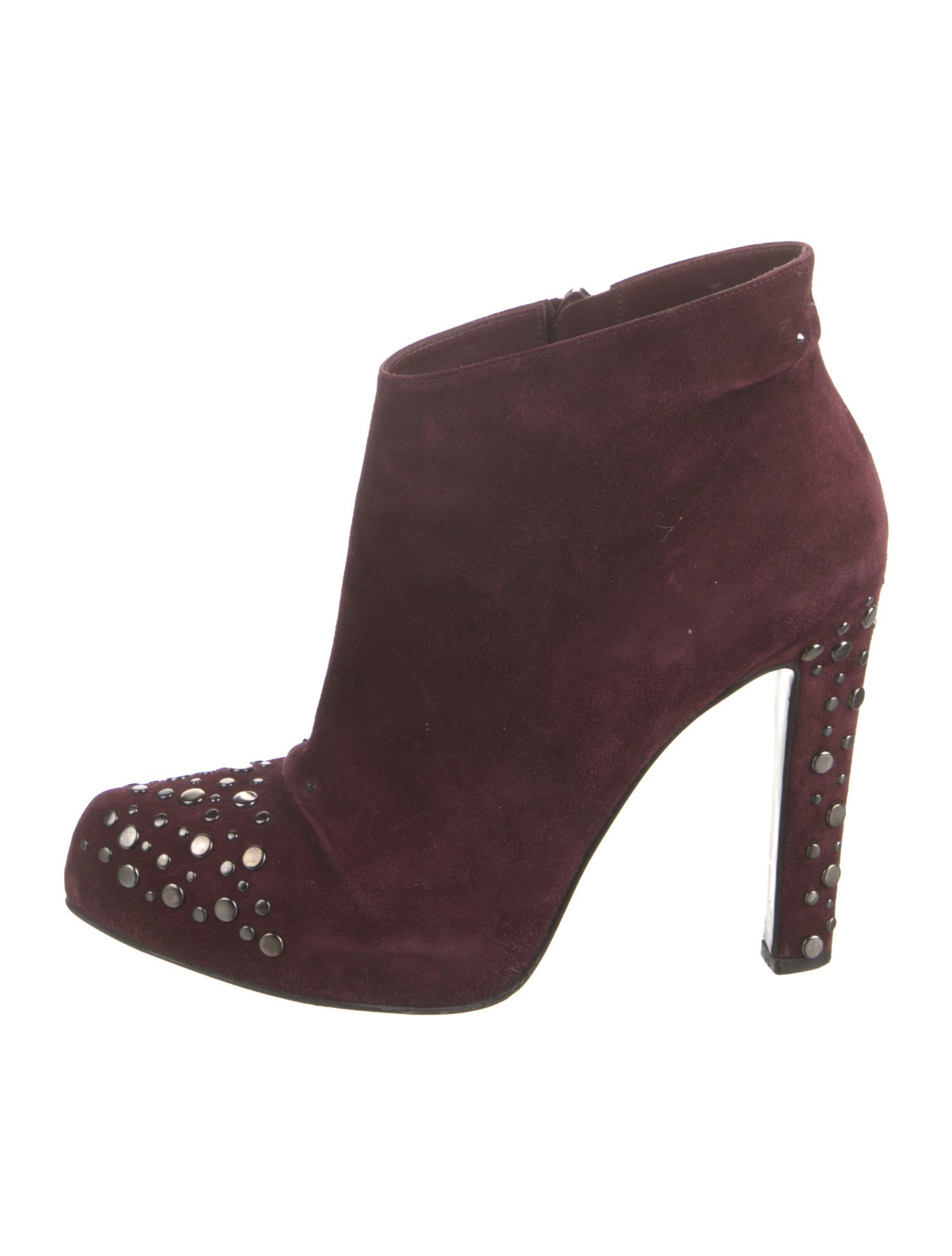 Roger Vivier Suede Studded Accents Boots