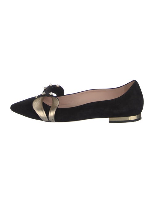 Roger Vivier Suede Colorblock Pattern Flats