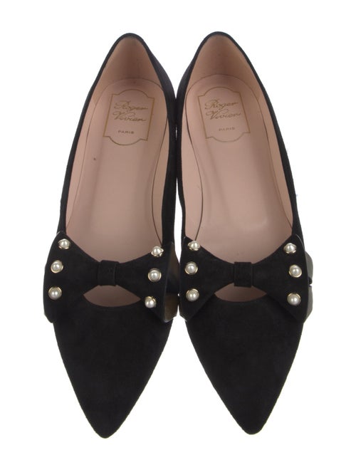 Roger Vivier Suede Colorblock Pattern Flats