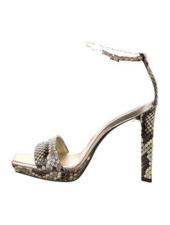 Roger Vivier Python Animal Print Sandals