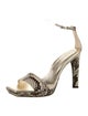 Roger Vivier Python Animal Print Sandals