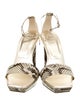Roger Vivier Python Animal Print Sandals
