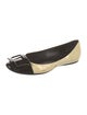Roger Vivier Patent Leather Colorblock Pattern Ballet Flats