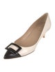 Roger Vivier Leather Colorblock Pattern Pumps