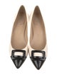 Roger Vivier Leather Colorblock Pattern Pumps