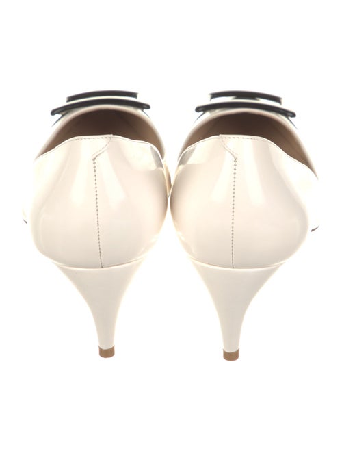 Roger Vivier Leather Colorblock Pattern Pumps