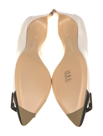 Roger Vivier Leather Colorblock Pattern Pumps