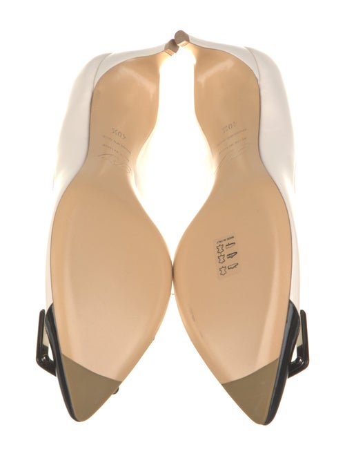 Roger Vivier Leather Colorblock Pattern Pumps