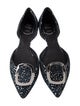 Roger Vivier Suede Polka Dot Print D'Orsay Flats