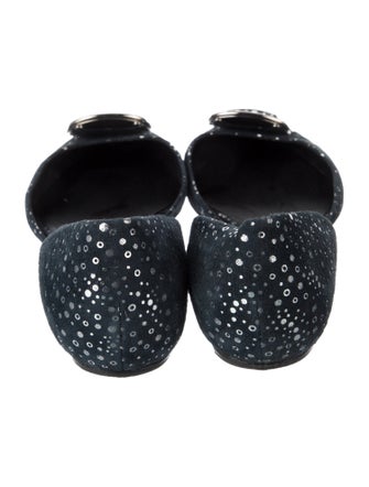 Roger Vivier Suede Polka Dot Print D'Orsay Flats