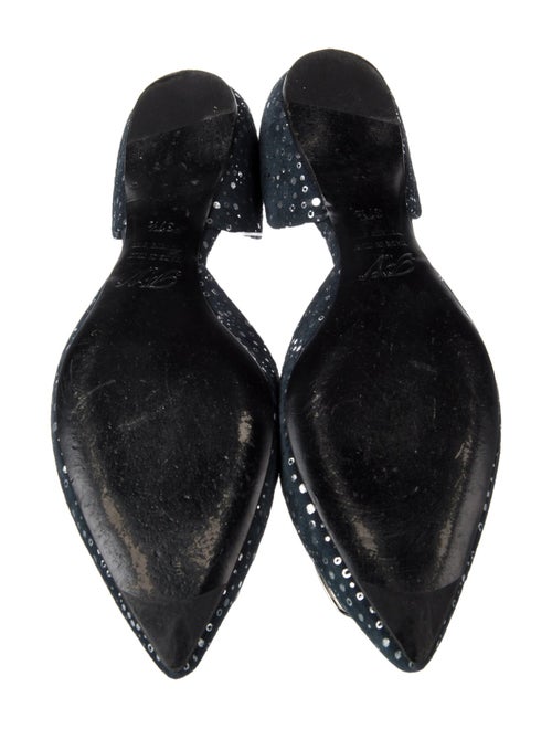 Roger Vivier Suede Polka Dot Print D'Orsay Flats