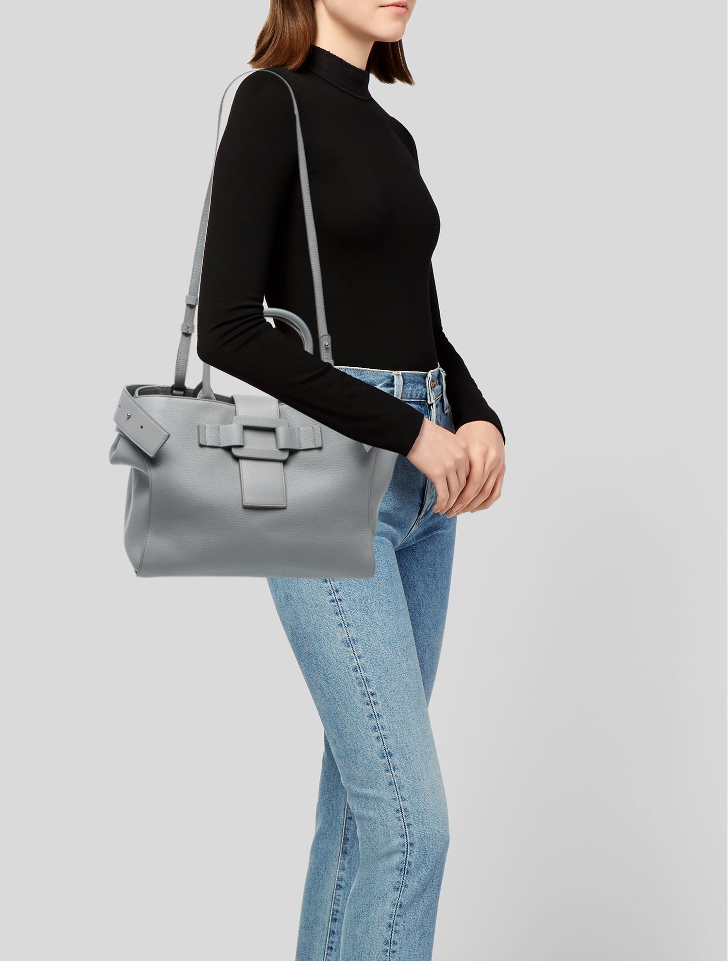 Roger Vivier Leather Top Handle Bag