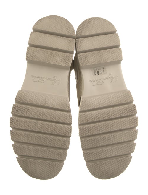 Roger Vivier Canvas Crystal Embellishments Combat Boots