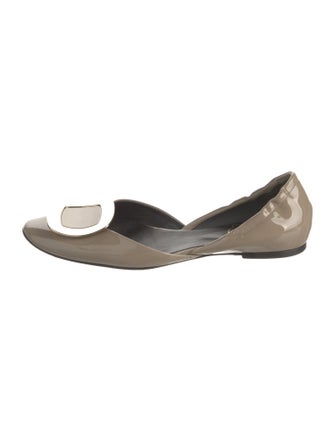 Roger Vivier Patent Leather D'Orsay Flats