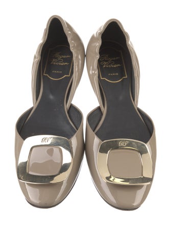 Roger Vivier Patent Leather D'Orsay Flats