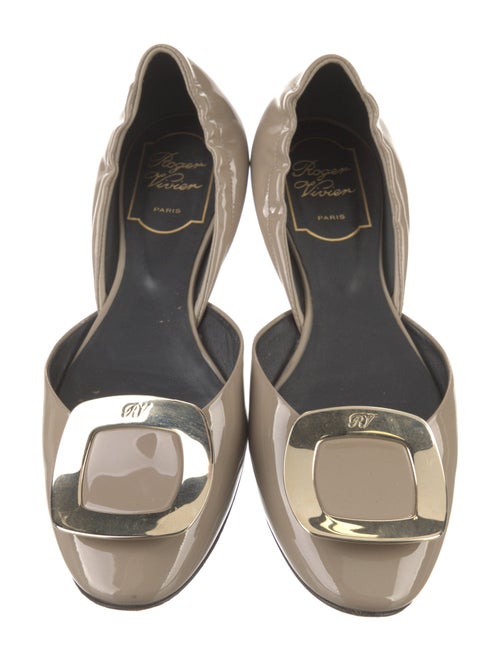 Roger Vivier Patent Leather D'Orsay Flats