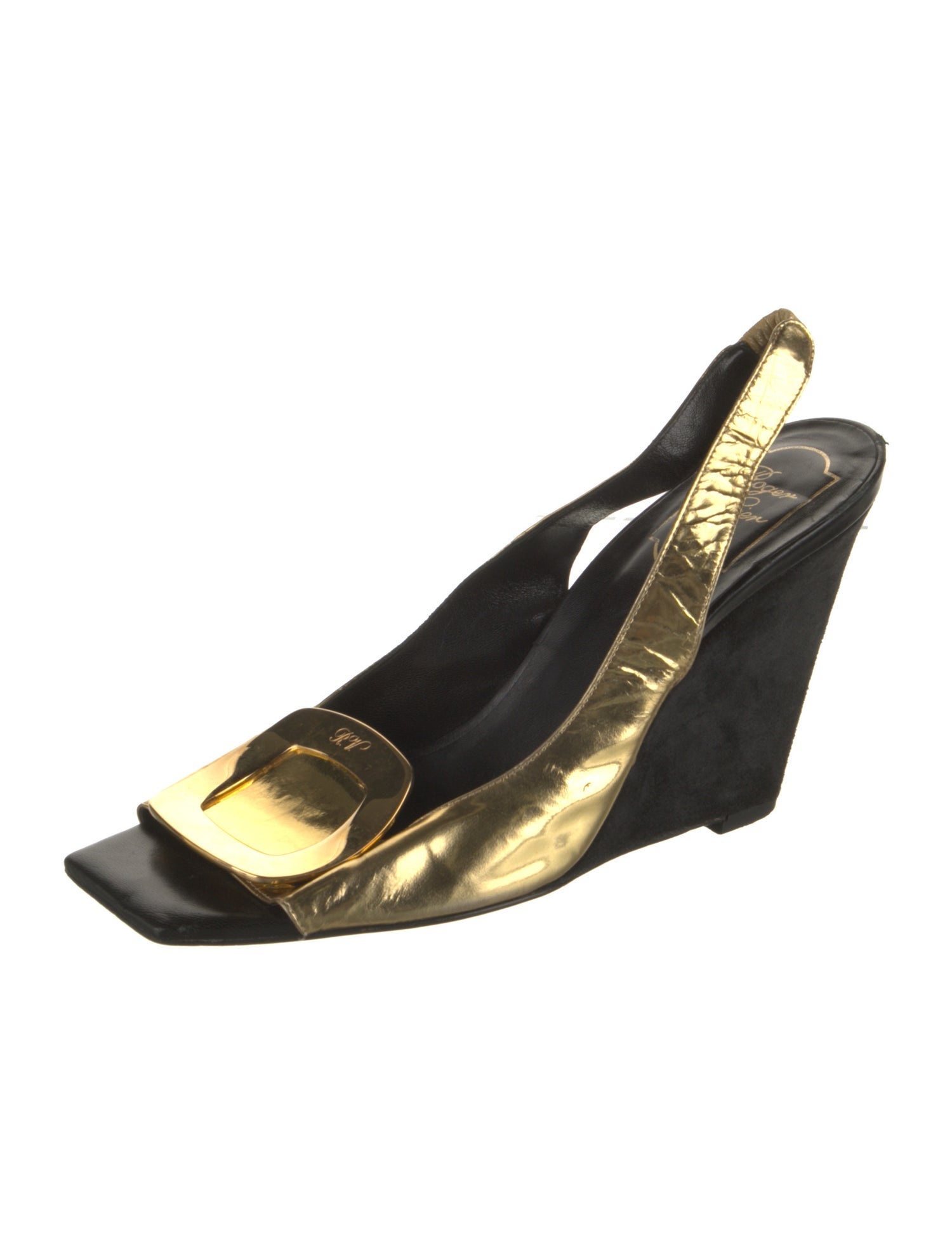 Roger Vivier Leather Slingback Sandals