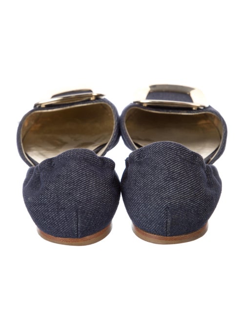 Roger Vivier Denim D'Orsay Flats