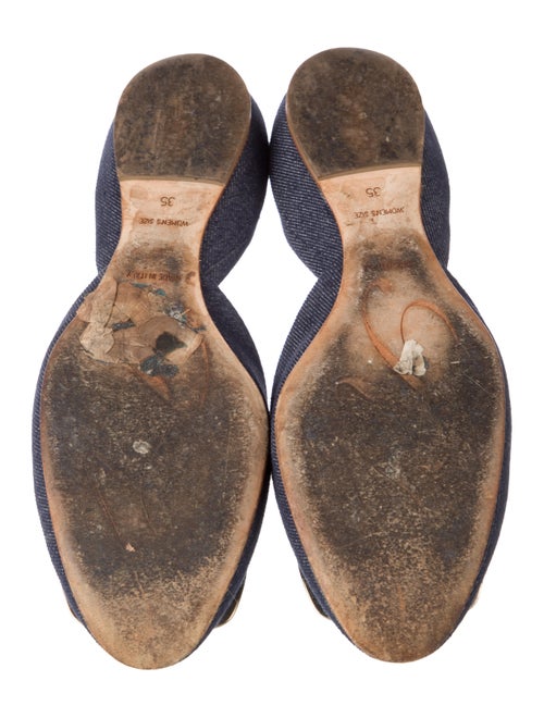 Roger Vivier Denim D'Orsay Flats