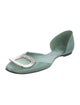 Roger Vivier Satin Crystal Embellishments D'Orsay Flats