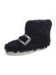 Roger Vivier Shearling Crystal Embellishments Snow Boots