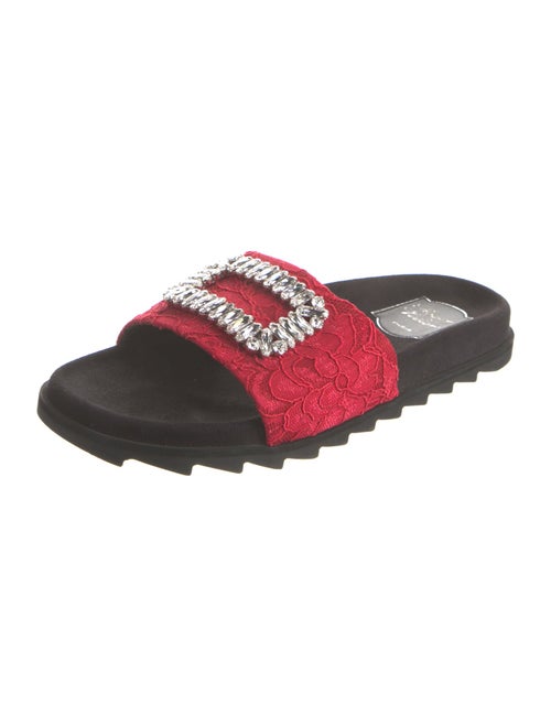 Roger Vivier Crystal Embellishments Slides