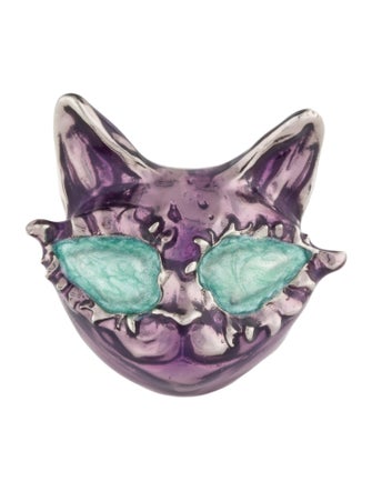 Roger Vivier Enamel Crazy Cat Cocktail Ring
