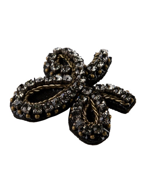 Roger Vivier Satin Crystal Embellishments Slingback Sandals