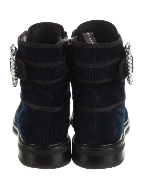 Roger Vivier Crystal Embellishments Combat Boots