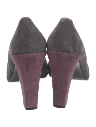 Roger Vivier Suede Colorblock Pattern Pumps