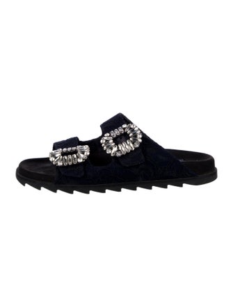Roger Vivier Crystal Embellishments Slides