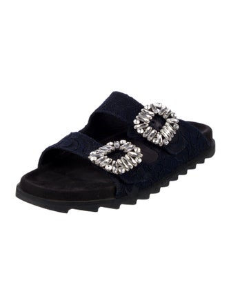 Roger Vivier Crystal Embellishments Slides