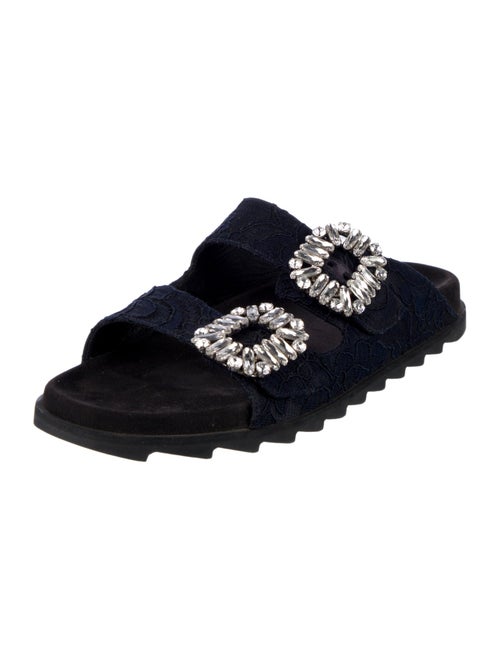Roger Vivier Crystal Embellishments Slides