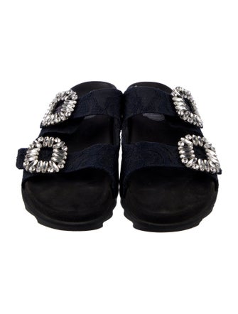 Roger Vivier Crystal Embellishments Slides