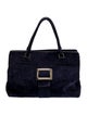 Roger Vivier Suede Top Handle Bag