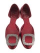 Roger Vivier Satin Crystal Embellishments D'Orsay Flats