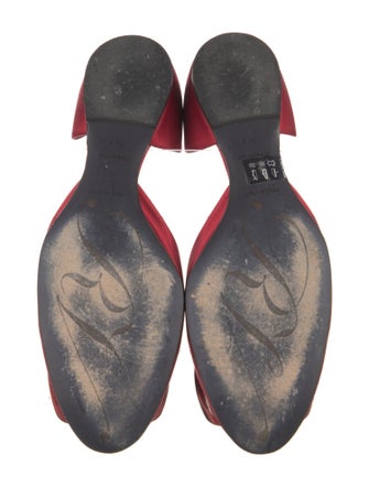 Roger Vivier Satin Crystal Embellishments D'Orsay Flats