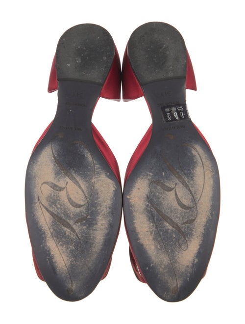 Roger Vivier Satin Crystal Embellishments D'Orsay Flats