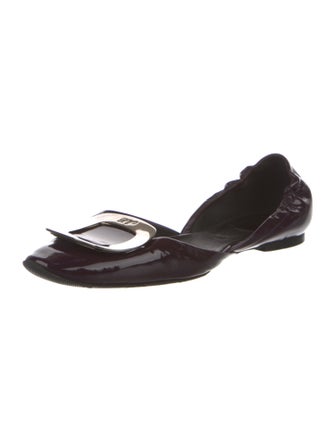 Roger Vivier Patent Leather D'Orsay Flats