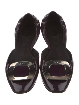 Roger Vivier Patent Leather D'Orsay Flats