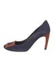 Roger Vivier Suede Colorblock Pattern Pumps