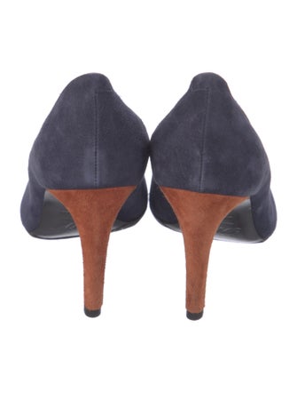 Roger Vivier Suede Colorblock Pattern Pumps